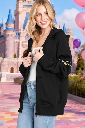 FASHGL Womens Magic Zip Up Hoodies Princess Sweatshirt Oversized Family Vacation Zip-Up Hoodie Cute Long Sleeve Pullover in Saudi Arabia