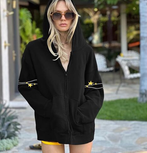 FASHGL Womens Magic Zip Up Hoodies Princess Sweatshirt Oversized Family Vacation Zip-Up Hoodie Cute Long Sleeve Pullover in Saudi Arabia