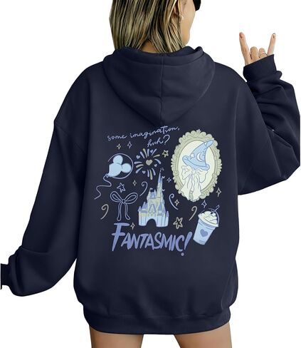 FASHGL Womens Magic Zip Up Hoodies Princess Sweatshirt Oversized Family Vacation Zip-Up Hoodie Cute Long Sleeve Pullover in Saudi Arabia
