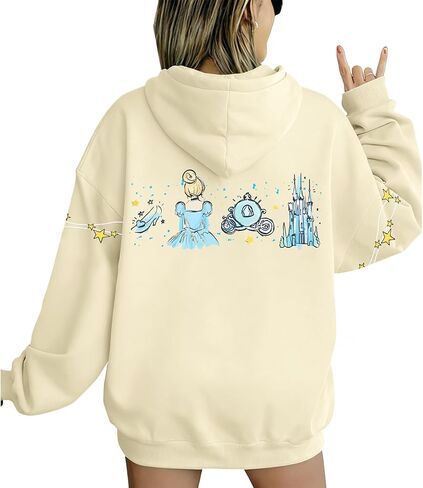 FASHGL Womens Magic Zip Up Hoodies Princess Sweatshirt Oversized Family Vacation Zip-Up Hoodie Cute Long Sleeve Pullover in Saudi Arabia