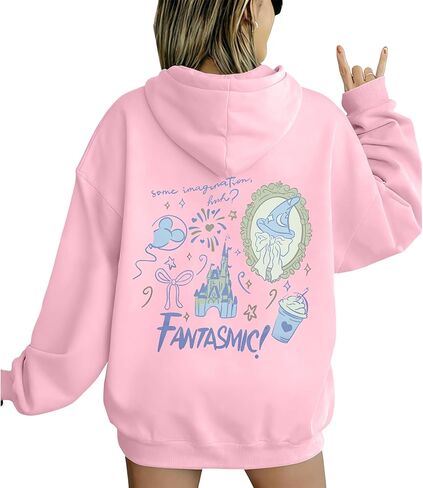 FASHGL Womens Magic Zip Up Hoodies Princess Sweatshirt Oversized Family Vacation Zip-Up Hoodie Cute Long Sleeve Pullover in Saudi Arabia