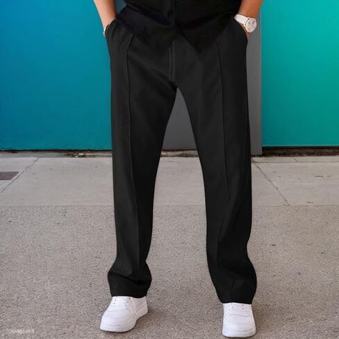 Men's Casual Pants Stretch Drawstring Baggy Comfy Pant Jogger Yoga Trousers with Pockets in Saudi Arabia