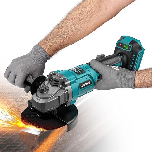 Mtiolhig 8500RPM Variable Speed Angle Grinder for Makita 18v Battery, Brushless Cordless Grinder for Makita Tools with 5/8''-11 Spindle for 4-1/2''/5'' Wheels for Cutting,Grinding(Tool Only) in Kuwait