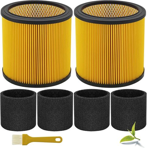 Replacement Filter for Vacmaster 5-20 Gallon/Hart Shop Vacuum 5-17 Gallon, Replaces Hart VCFS 3701 Filter/VCFF Filter, Fits most Shop-Vac/Craftsman Vacuum, with 4x Wet Foam Sleeve in Saudi Arabia