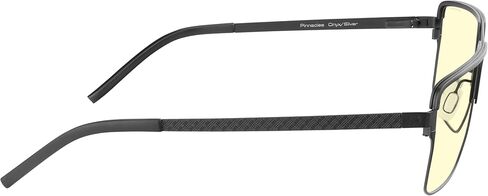 GUNNAR Computer Glasses - Pinnacles Onyx Silver Amber Lens - Blue Light Blocking Anti Glare in Saudi Arabia