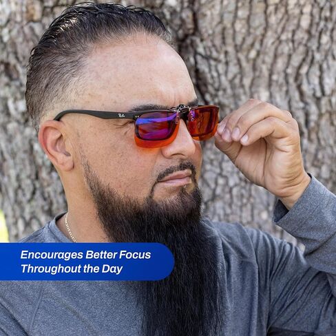 DefenderShield Blue Light Blocking Clip-On Lenses for Computer, Mobile, Gaming, Sleep - Anti Eyestrain, Headache (99% Orange) in Saudi Arabia