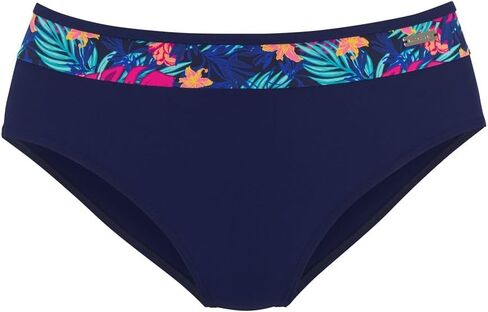 LASCANA Women's Contrast Print High Waisted Bikini Swimsuit Bottom in Saudi Arabia