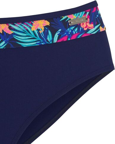 LASCANA Women's Contrast Print High Waisted Bikini Swimsuit Bottom in Saudi Arabia