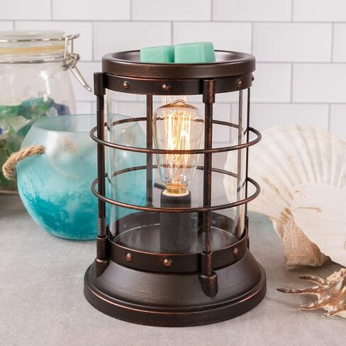 Scentsationals Wax Melt Warmer, Wax Warmer for Scented Wax Melts - Edison Collection Bronze - Candle Wax Melter for Fragrance Cubes and Tarts in Saudi Arabia