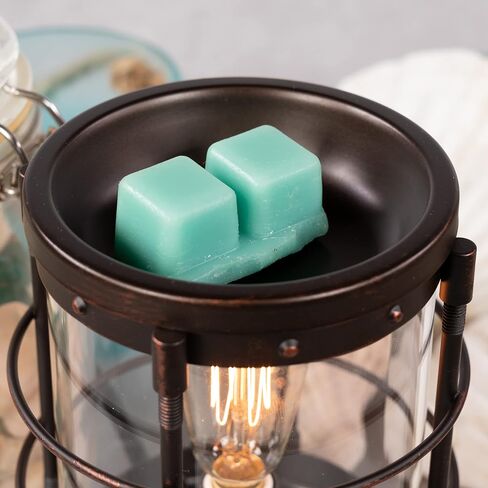 Scentsationals Wax Melt Warmer, Wax Warmer for Scented Wax Melts - Edison Collection Bronze - Candle Wax Melter for Fragrance Cubes and Tarts in Saudi Arabia