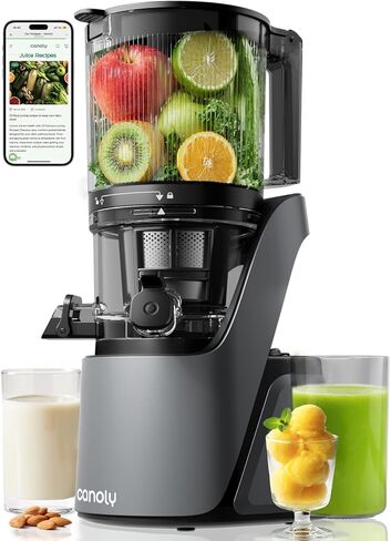 Cold Press Juicer, Masticating Juicer with Quiet Motor, Supports Whole Fruits and Vegetables, Reverse Function, Easy to Clean with Brush in Kuwait
