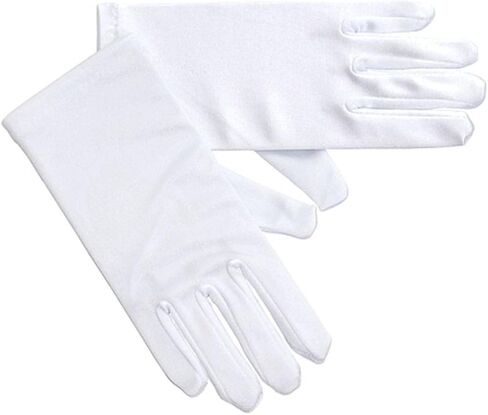 مجموعة BluNight مجموعة قفازات قصيرة من الساتان للفتيات الصغيرات على شكل زهرة مقدسة بطول المعصم in Kuwait