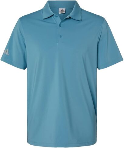 adidas Mens Ultimate Solid Polo, L, Hazy Blue in Saudi Arabia