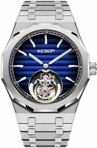 AESOP Men Tourbillon Watches Flying Tourbillon Hand Wind Movement Men Wristwatches Luminous Sapphire Crystal Waterproof Luxury Business Watch for Men 7057 in Saudi Arabia