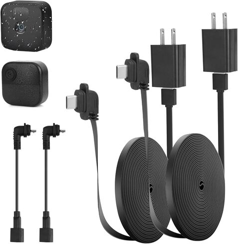 iTODOS 3 Pack 25ft/7.5m Outdoor Power Cord for Blink Outdoor (3rd Gen) XT3,Blink Outdoor 4(4th Gen)/Blink XT XT2 Camera with Adapter,Weatherproof Power Cable,Charging Cable Charger for Blink Outdoor in Saudi Arabia