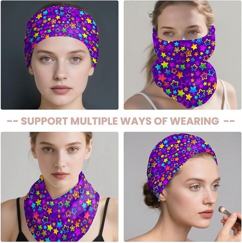 Abstract Neon Purple Women's Slouchy Beanie Hat Cute Turban Hats Cancer Headwear Caps Baggy Skull Sleep Scarf in Saudi Arabia