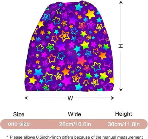 Abstract Neon Purple Women's Slouchy Beanie Hat Cute Turban Hats Cancer Headwear Caps Baggy Skull Sleep Scarf in Saudi Arabia