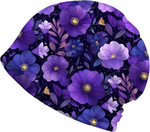 Black Star Women's Slouchy Beanie Hat Cute Turban Hats Cancer Headwear Caps Baggy Skull Sleep Scarf in Saudi Arabia