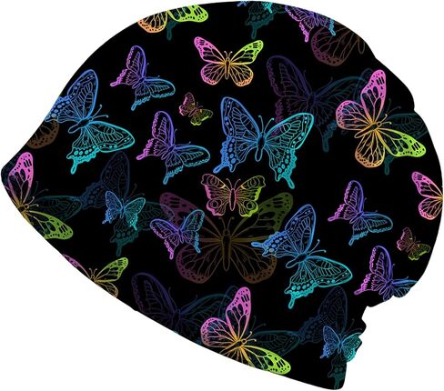 Black Star Women's Slouchy Beanie Hat Cute Turban Hats Cancer Headwear Caps Baggy Skull Sleep Scarf in Saudi Arabia