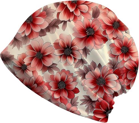 Abstract Neon Purple Women's Slouchy Beanie Hat Cute Turban Hats Cancer Headwear Caps Baggy Skull Sleep Scarf in Saudi Arabia