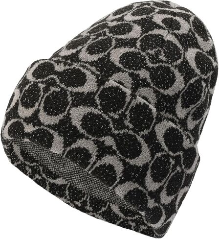 Coach Womens Metallic Signature C Knit Beanie in Saudi Arabia