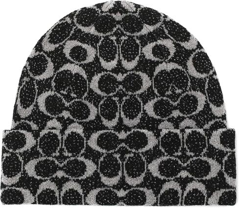 Coach Womens Metallic Signature C Knit Beanie in Saudi Arabia