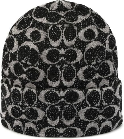 Coach Womens Metallic Signature C Knit Beanie in Saudi Arabia