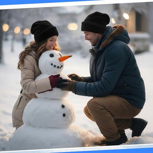 2 Pcs Faux Rabbit Fur Unisex Beanie Hats for Men Women Hats Knit Winter Beanies Skull Caps Black in Saudi Arabia