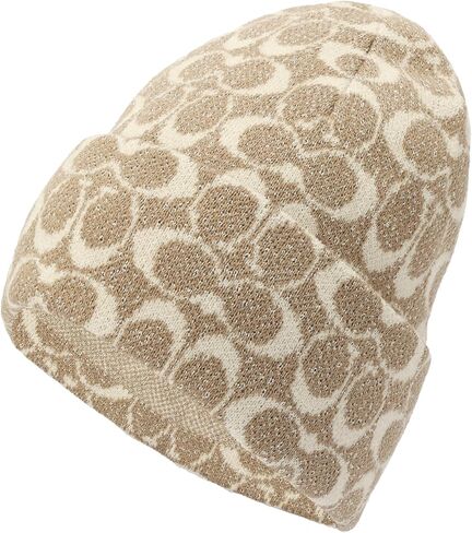 Coach Womens Metallic Signature C Knit Beanie in Saudi Arabia