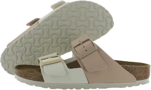 صنادل أريزونا النسائية من Birko-Flor حاصلة على براءة اختراع Eggshell/Offwhite من Birkenstock in Kuwait