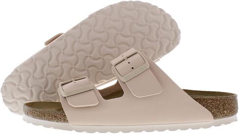 صنادل أريزونا النسائية من Birko-Flor حاصلة على براءة اختراع Eggshell/Offwhite من Birkenstock in Kuwait