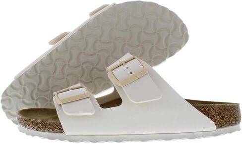 صنادل أريزونا النسائية من Birko-Flor حاصلة على براءة اختراع Eggshell/Offwhite من Birkenstock in Kuwait