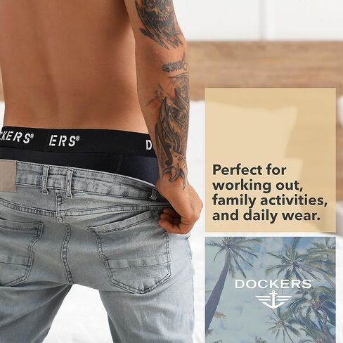 سراويل داخلية بوكسر قطنية قابلة للتمدد من DOCKERS 4PK in Saudi Arabia