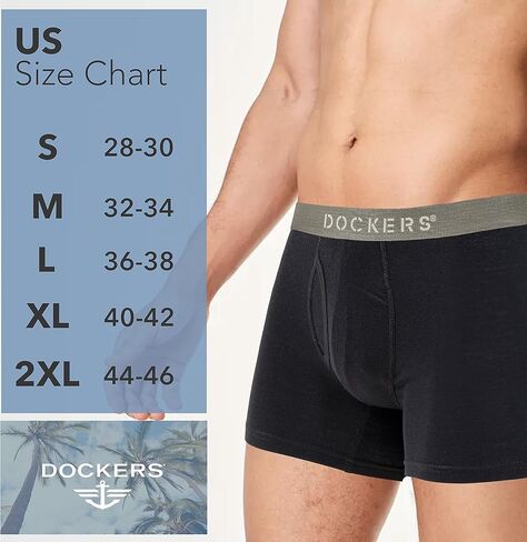 سراويل داخلية بوكسر قطنية قابلة للتمدد من DOCKERS 4PK in Saudi Arabia