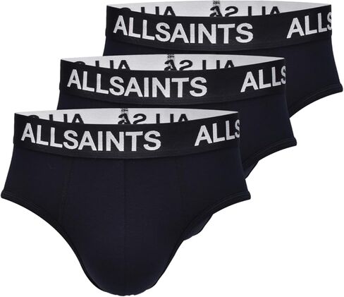 سروال داخلي رجالي من AllSaints قياسي 3pk-Micro Modal (حقيبة محيطية)، أسود in Saudi Arabia