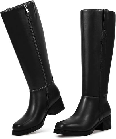 Wetkiss Knee High Boots Wy With No Sheipper Slip on Boots for Work Date Dress Party Club Shoes in Kuwait