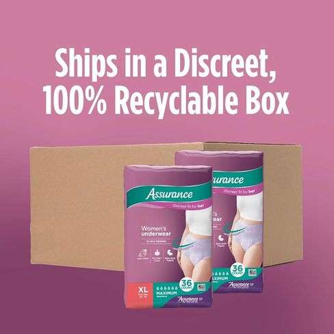 Assurance Women's Maximum Absorbency Incontinence Underwear, XL, 36 Count (Pack of 2) in Saudi Arabia
