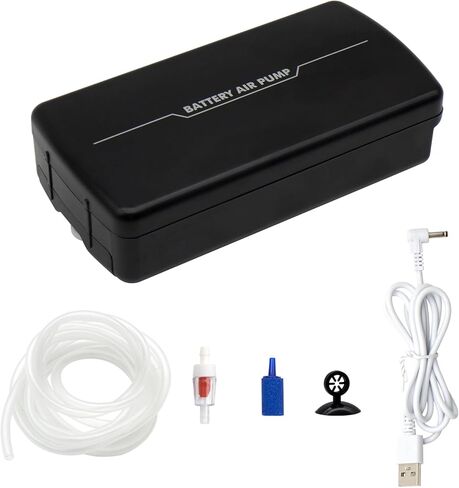 الهوائي الصغير للأسماك 6 جالون ، دلو الطعم مع الهوية ، بطارية محمولة مضخة هواء الطعم الحية ، مضخة الهواء الهوائية ، صوت هادئ ، مناسب لعشاق الأسماك الاستوائية وعشاق الصيد in Kuwait