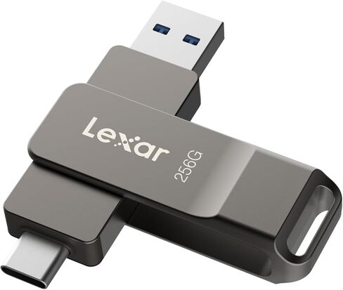Lexar D40E 256GB Dual Drive USB 3.2 Gen 1 Type-C™ Jump Drive, USB-C Flash Drive Metal Housing Swivel Design Thumb Drive (LJDD40E256G-BNSNG) in Kuwait