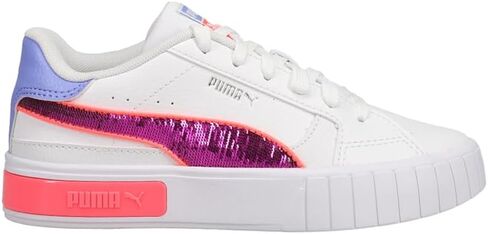 PUMA Kids Girls Cali Star Glitzy Lace Up Sneakers Shoes Casual - Blue, Orange, Purple, White - Size 10.5 M in Saudi Arabia