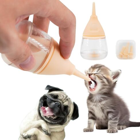 Pet Feeding Bottle for Puppies and Kittens,40ml Cyan in Saudi Arabia