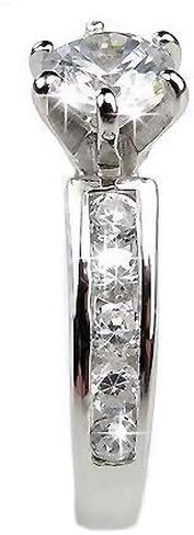 خاتم خطوبة زفاف من الفضة الإسترليني عيار 1.35 قيراط من Trustmark مرصع بأحجار الزركونيوم، دليلة 3038A in Kuwait