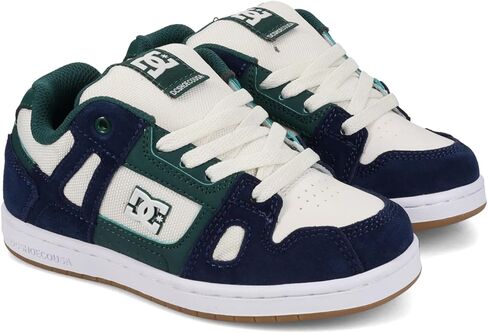 DC Sneaker Skate Shoe, Navy/White/Green, 1 US Unisex Little Kid in Saudi Arabia