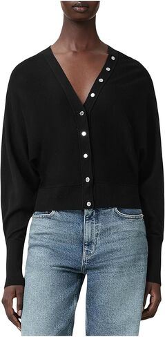 AllSaints Women's Honor V Cardigan, Black in Saudi Arabia