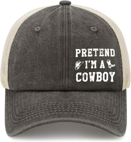 Pretend I'm A Cowboy Baseball Hats Funny Cap for Him in Saudi Arabia