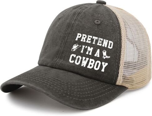 Pretend I'm A Cowboy Baseball Hats Funny Cap for Him in Saudi Arabia
