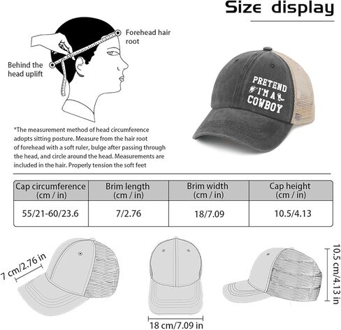 Pretend I'm A Cowboy Baseball Hats Funny Cap for Him in Saudi Arabia