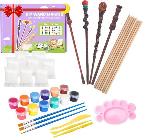 Col-Pary Magic Wand Making Kit ، مجموعة الطلاء الحرفية DIY ، صنع عصا DIY لمستلزمات الهالوين ، هدية الأطفال ، ديكور حفل عيد ميلاد Coled Cosplay ، مكافآت المدرسة ، أنشطة الطلاب-51 في المائة في الكل in Kuwait