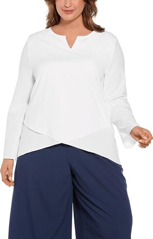 Women's Tunic Top with Roll-Up Sleeves - UPF 50+ Sun Protection - Santa Barbara in Saudi Arabia