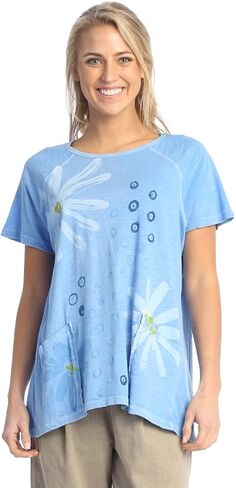 Jess & Jane Short-Sleeve Cotton Slub Weekend Top - WK3 in Saudi Arabia